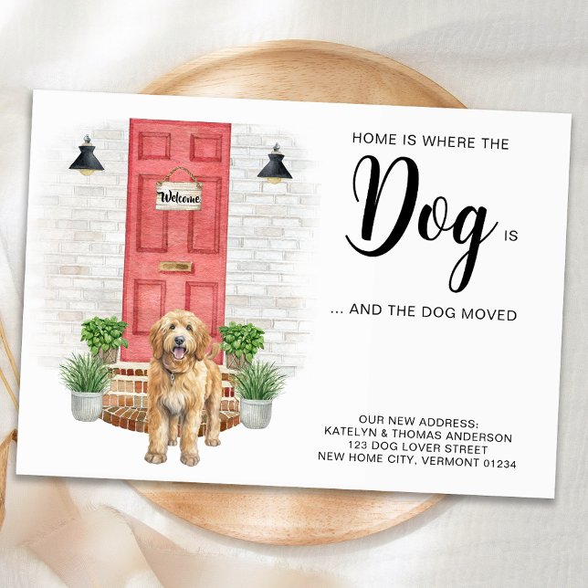 Anúncio Para casa é onde o cachorro é que nós movemos o ca (Criador carregado)