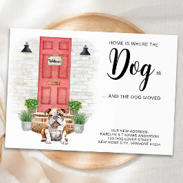 Anúncio Para casa é onde o cachorro é que nós movemos o ca