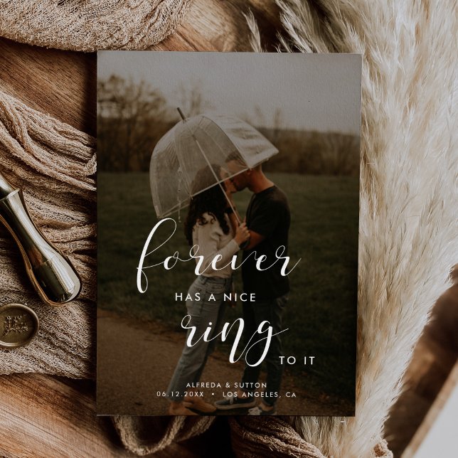 Anúncio Para sempre, tem um belo anel, simples e elegante. (Criador carregado)