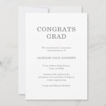 Parabéns Formando Cinzas clássicas sem graduação d