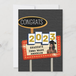 Anúncio Parabéns Graduado 2023 Quadro Retro Preto e Branco