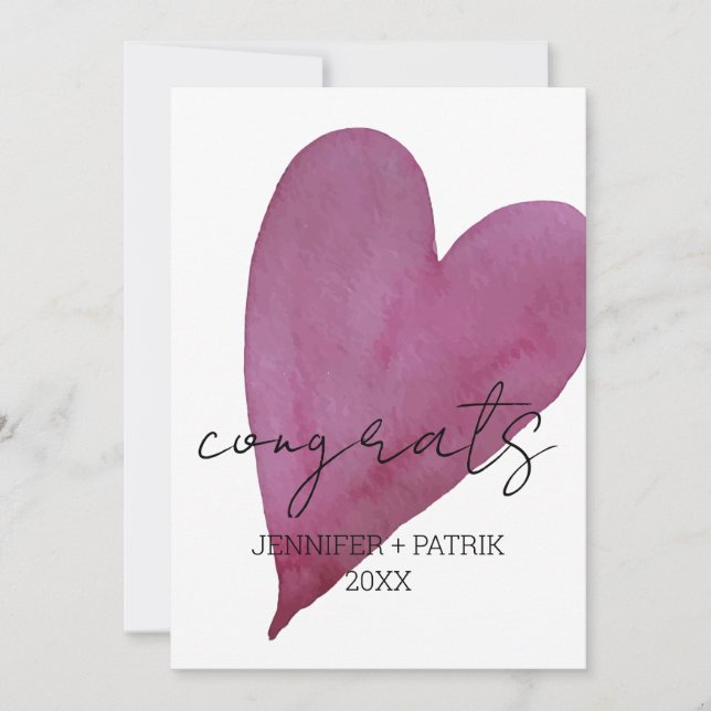 Anúncio Parabéns Presente de Noivado Coração (Frente)