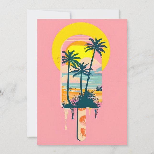 Anúncio Paraíso dos Sweets Sunset de Verão Tropical (Frente)