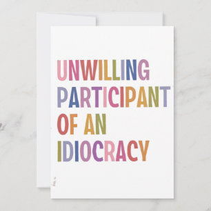 Anúncio Participante não-disposto de um Anti-Trump da Idio