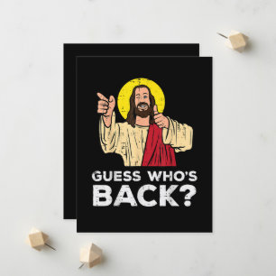 Anúncio Páscoa Adivinhe Quem Voltou Jesus Engraçado Religi