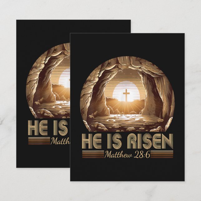 Anúncio Páscoa Cristã Ele Ressuscitou Jesus (Frente/Verso)
