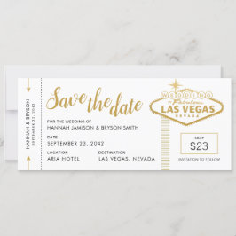 Anúncio Passagem de embarque de casamento em Las Vegas Sal