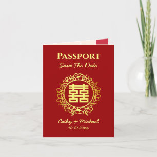 Anúncio Passaporte de casamento chinês vermelho-escuro sal