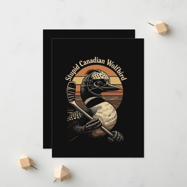 Anúncio Passaro Lobo Canadense Idiota (Frente/Verso In Situ)