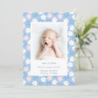 Pastel Blue Daisy Flower | Nascimento Simples e Bo