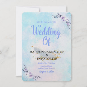 Anúncio Pastel de Aquarela de Casamento