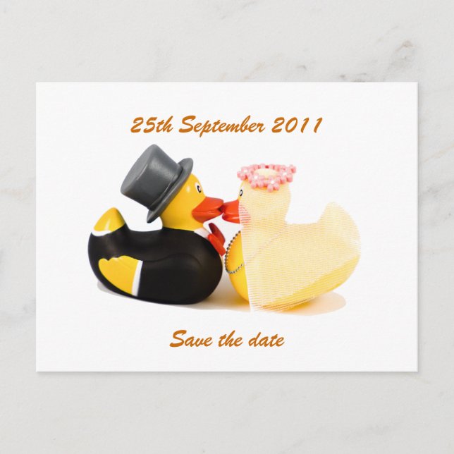 Anúncio Patos de casamento ... Cartão postal (Frente)