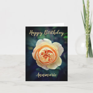 Anúncio Peachy Orange Garden Rosa Flor Feliz Aniversário