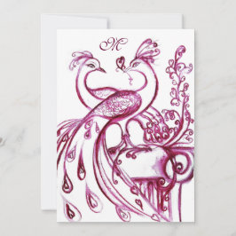 Anúncio PEACOCKS EM AMOR MONOGRAMA vermelho borrado rosa b