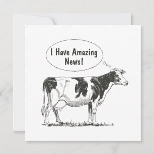 Anúncio Pensamento de Vaca Holstein Personalize