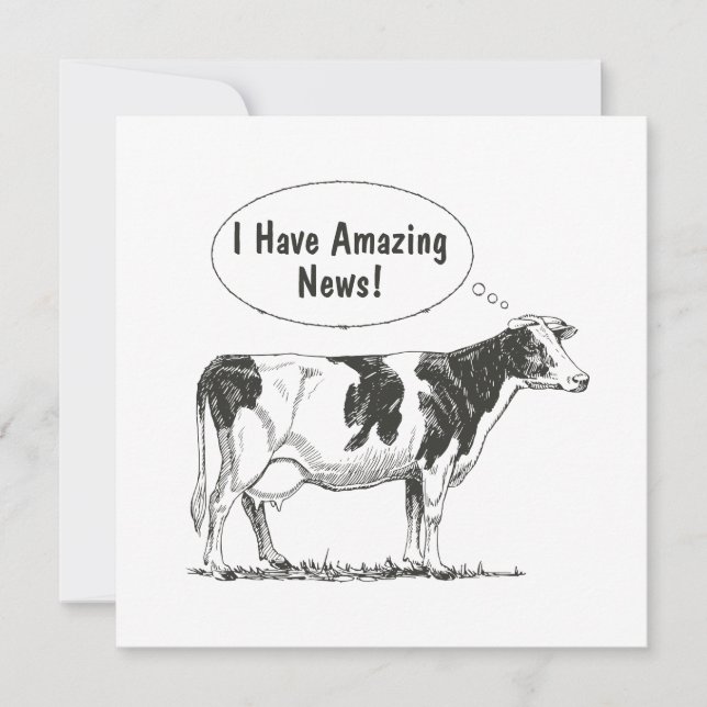 Anúncio Pensamento de Vaca Holstein Personalize (Frente)