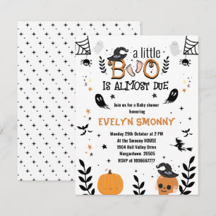 Anúncio pequeno bebê boo Baby shower halloween