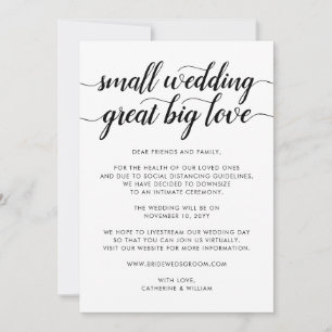 Anúncio Pequeno Casamento Grande Amor Reduzir Alterar Plan