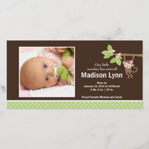 Anúncio pequeno da foto do bebé do macaco