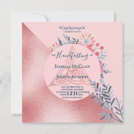 Anúncio Pérola Rosa Aquarela Floral Pagã Handfasting