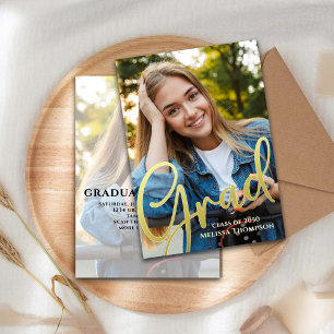 Anúncio Personalização Elegante de Foto para Graduação Dou