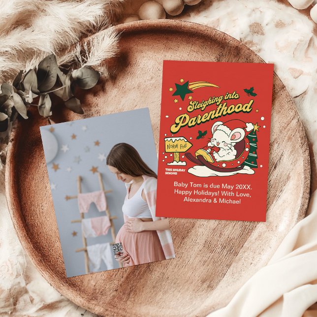 Anúncio personalizado de gravidez de Natal (Criador carregado)