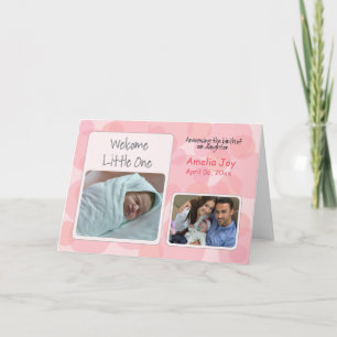 Anúncio personalizado de nascimento de uma menina