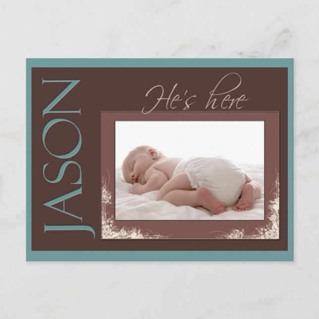 Anúncio personalizado de novo bebê (Frente)