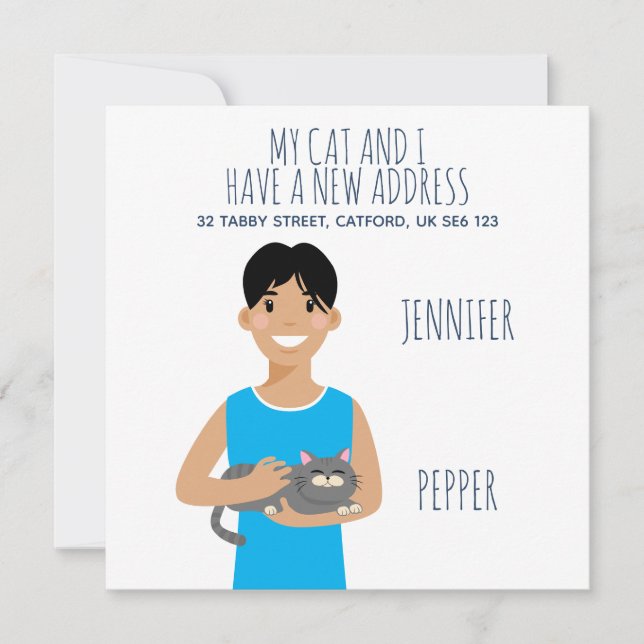 Anúncio personalizado de novo endereço (Frente)