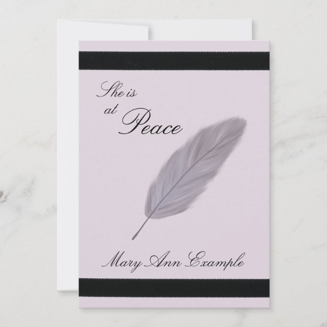 Anúncio personalizável da morte (pena) (Frente)