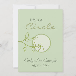 Anúncio personalizável de morte (folhas)