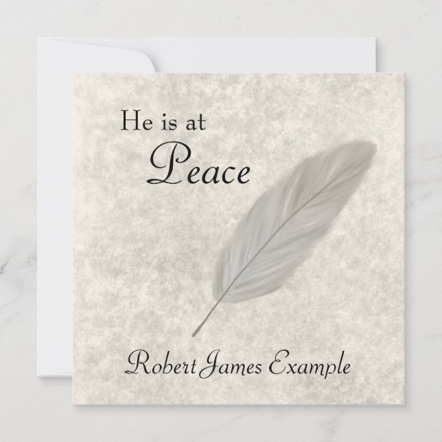 Anúncio personalizável de morte/passagem (Frente)