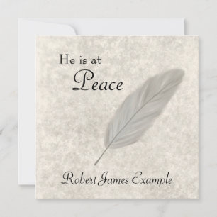 Anúncio personalizável de morte/passagem