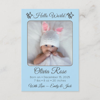 Anúncio Personalized Baby Photo Name & Parents for Newborn