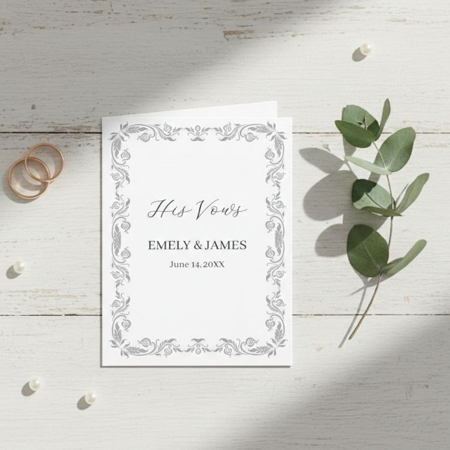 Anúncio  Personalized Wedding Vow Card & Keepsake (Criador carregado)