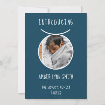 Personalized White and Blue Taurus Zodiac