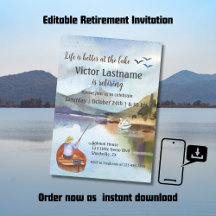 Pesca de reforma na aquarela do lago