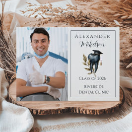 Anúncio Photo Blue Laurel Tooth Graduation Party