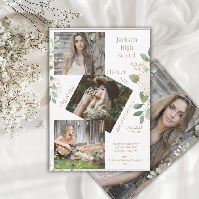 Anúncio Photo Collage Personalized 4 Photo Graduation (Criador carregado)