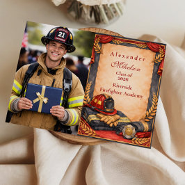 Anúncio Photo Firefighter Academy Graduation