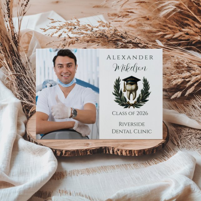 Anúncio Photo Gold Laurel Tooth Graduation Party (Criador carregado)