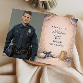 Anúncio Photo Police Officer Academy Milestone Graduation