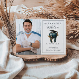 Anúncio Photo Refined Blue Tooth Laurel Graduation