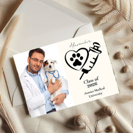 Anúncio  Photo Veterinary Medicine Paw Graduation Party