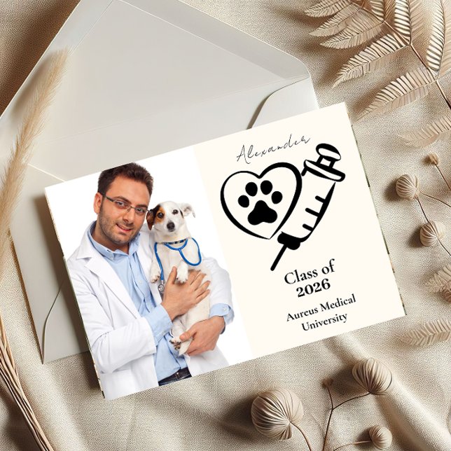 Anúncio  Photo Veterinary Medicine Paw Graduation Party (Criador carregado)