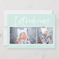 Pincel Calliografia Mint Green Photo Collage Birth