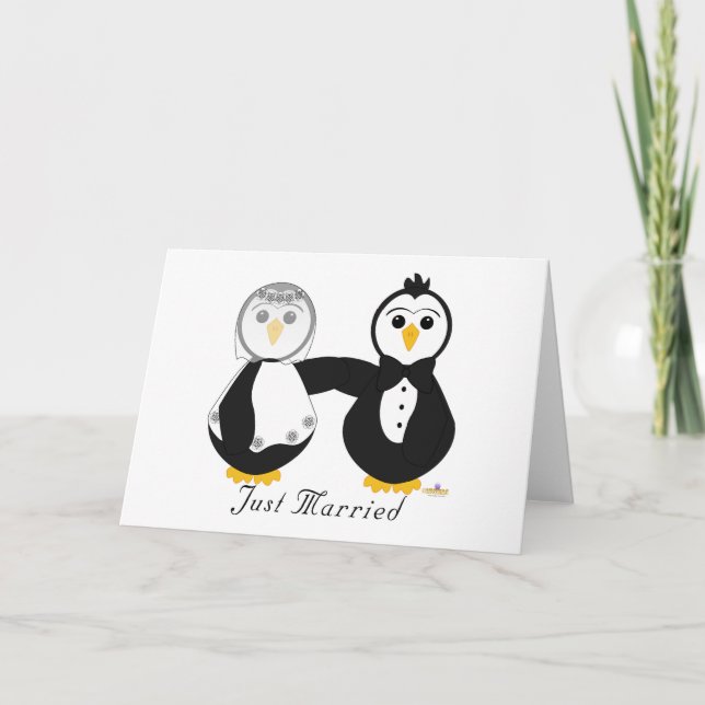 Anúncio Pinguins casando-se com Recem casados (Frente)