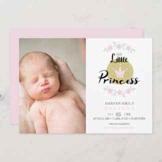 Anúncio Pink Floral Garland Princess Crown Newborn Girl