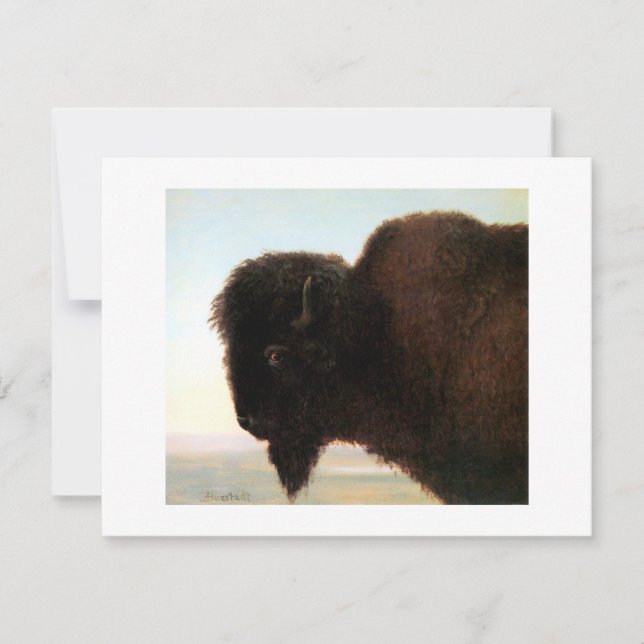 Anúncio Pintura de Buffalo Head Art Albert Bierstadt (Frente)