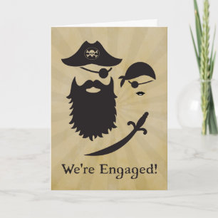 Anúncio Pirate Themed Engagement Announcement with Pirates
